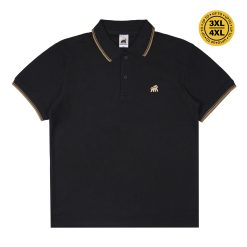 House of Smith Polo Shirt - Gold Line Polo Shirt Black #2 - Kaos Polo Pria