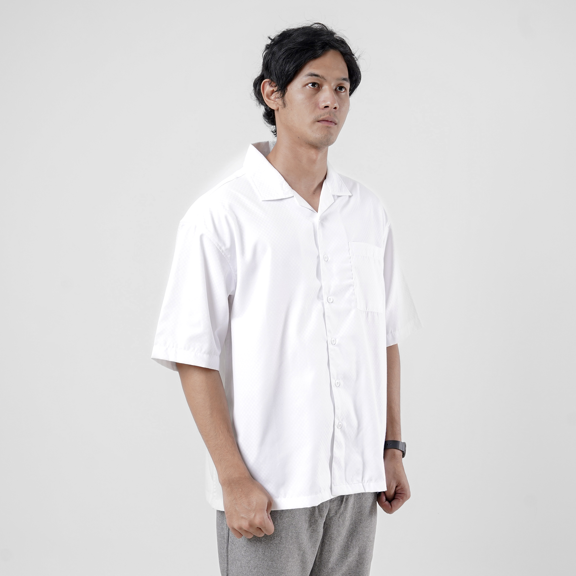 House of Smith Kemeja Oversize Pria - Mont Bowling Oversize - Short Bow Shirts Oversize - Image 4