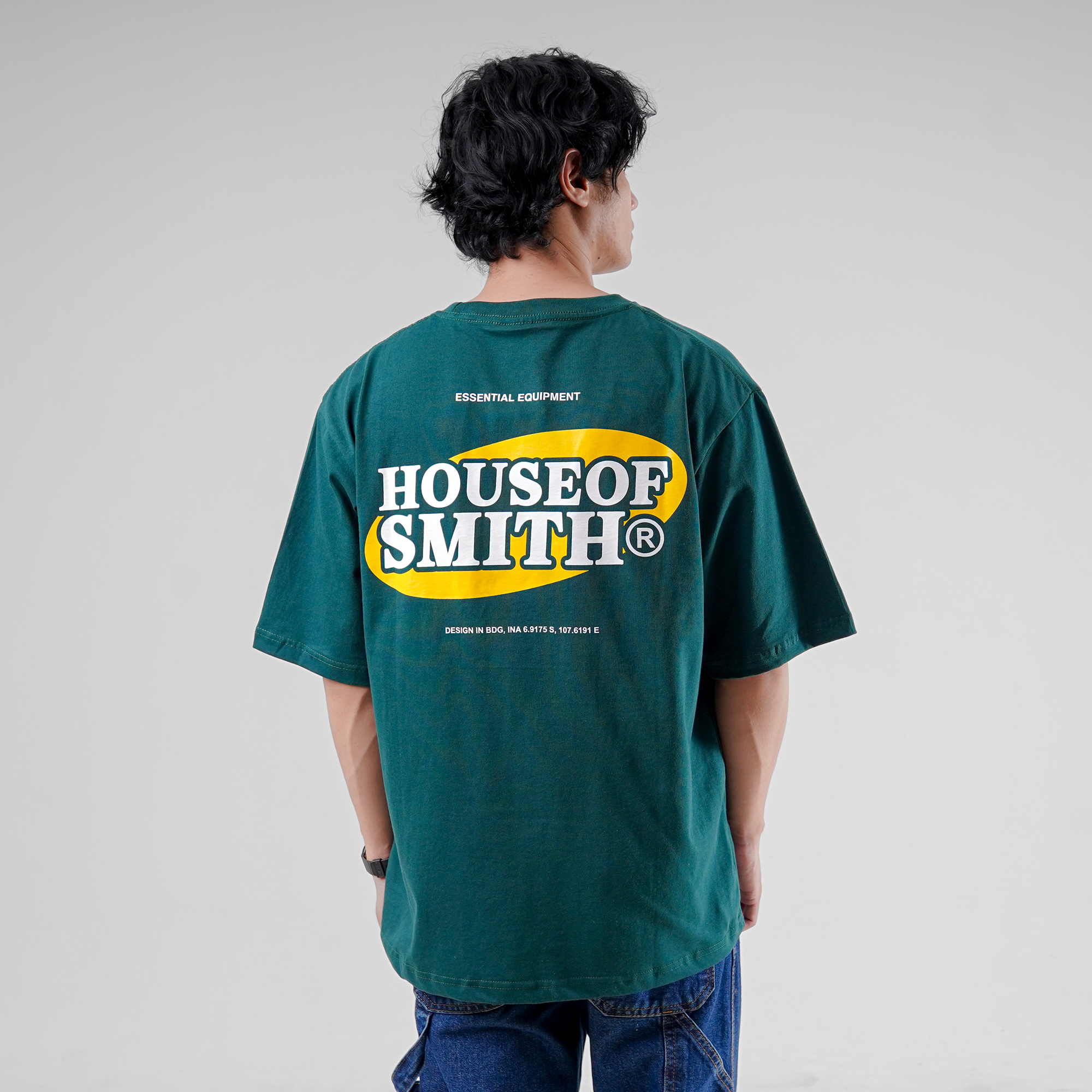 House of Smith Kaos Oversize Pria - Hos Green Oversize - Oversize T Shirt - Image 4