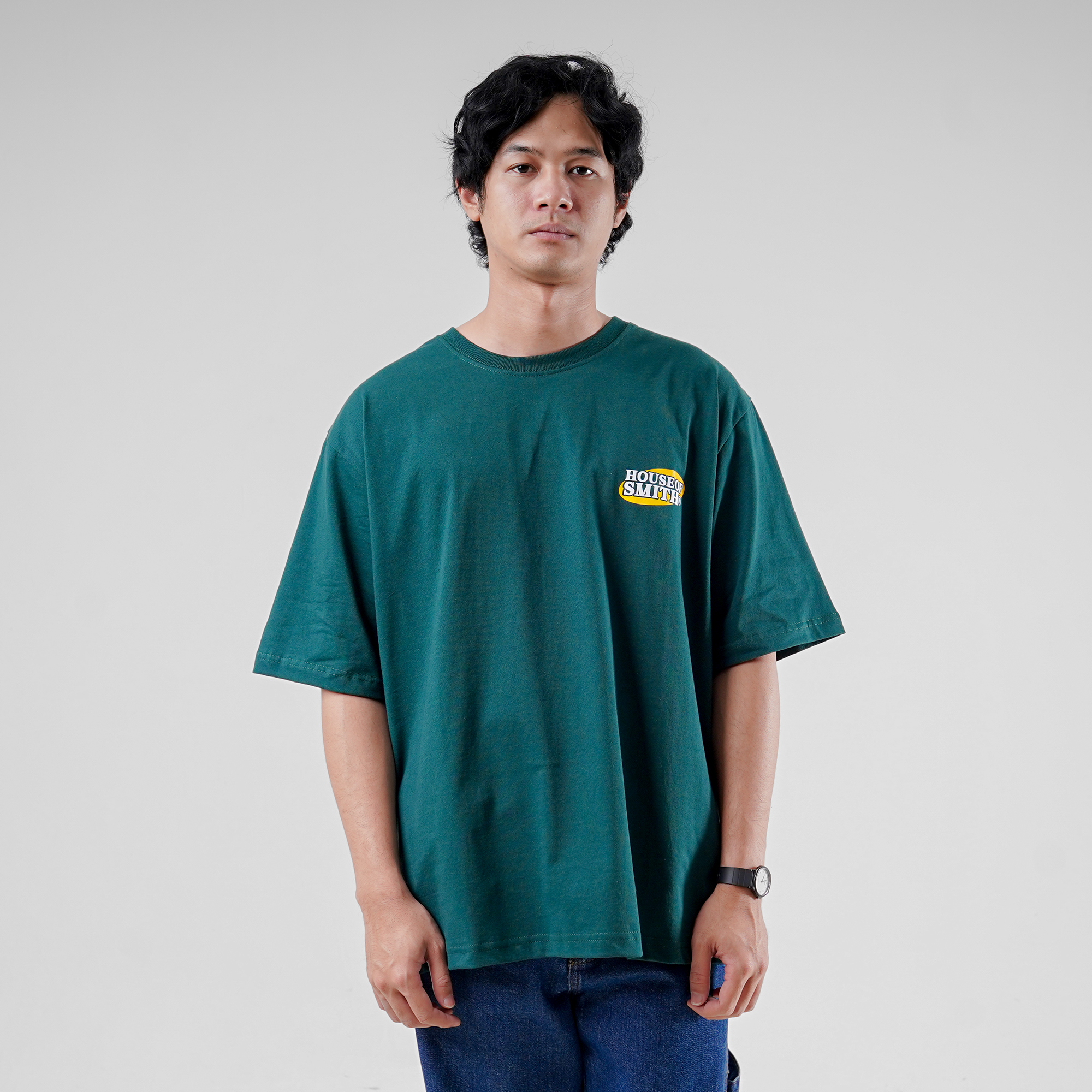 House of Smith Kaos Oversize Pria - Hos Green Oversize - Oversize T Shirt - Image 5