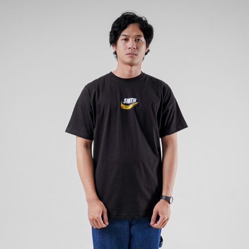 House of Smith Kaos Pria Lengan Pendek - Just Smith T-Shirt Black - T Shirt - Image 3