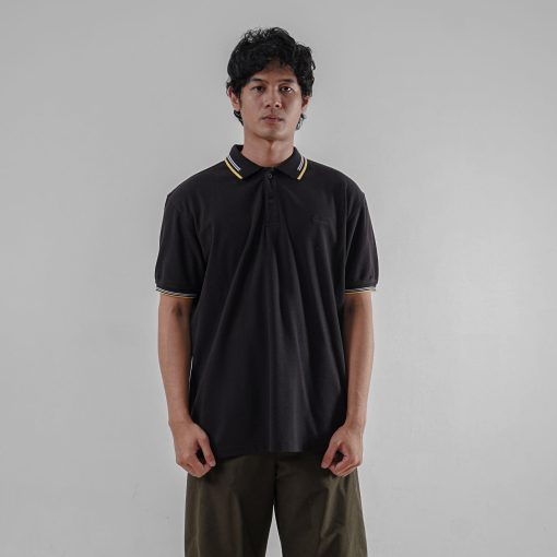 House of Smith Polo Shirt - Callow Polo Shirt Black - Kaos Polo Pria - Image 4
