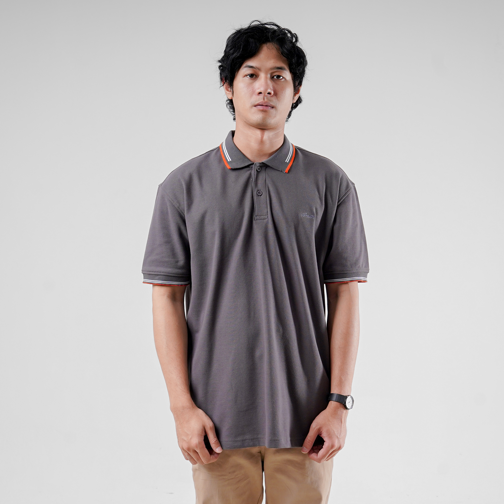 House of Smith Polo Shirt - Hash Polo Shirt Grey - Kaos Polo Pria - Image 4