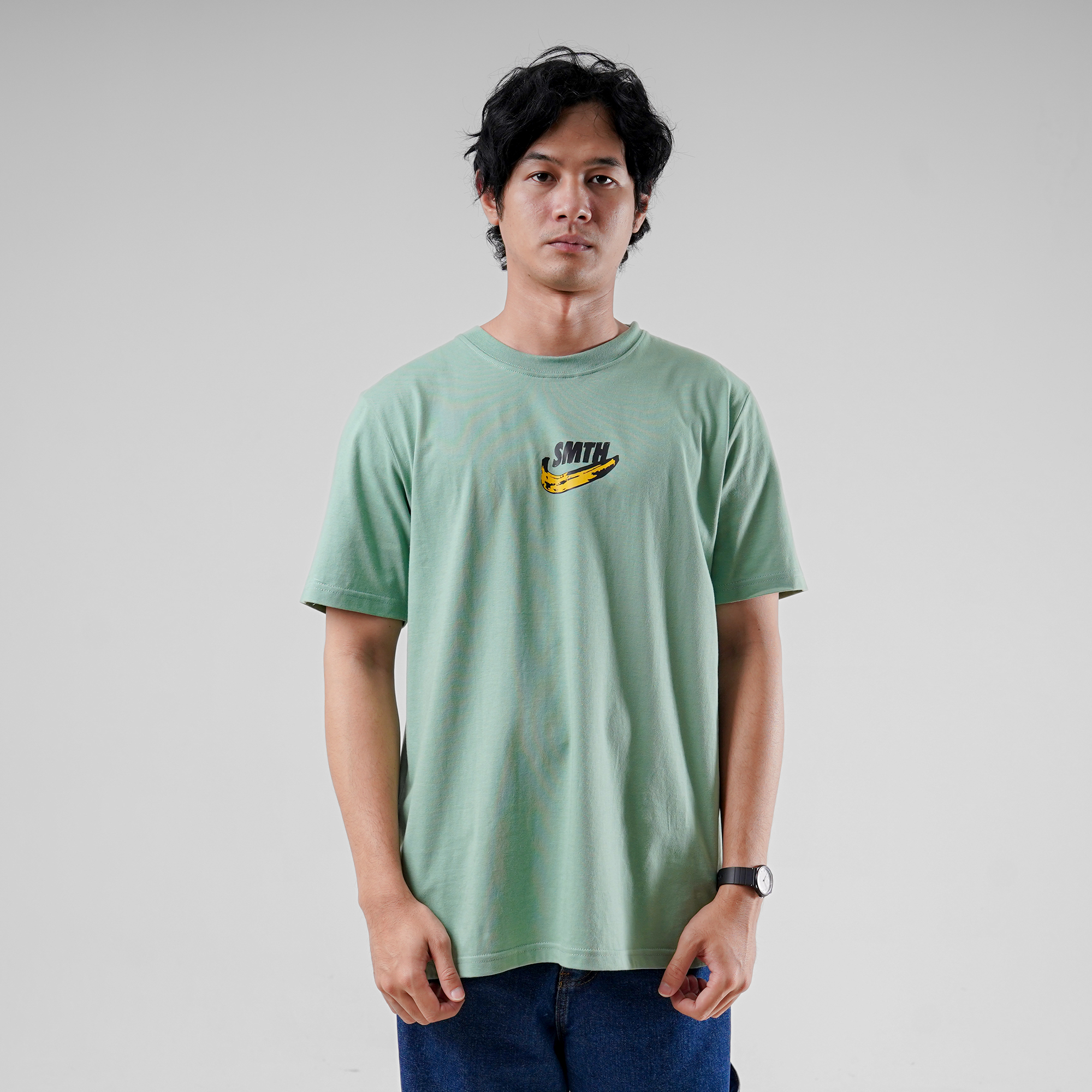 House of Smith Kaos Pria Lengan Pendek - Just Smith Sage Green - T Shirt - Image 3
