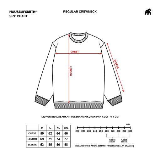 House of Smith Sweater Crewneck Oversize Pria - Hos Stripe Oversize Crewneck - Image 5