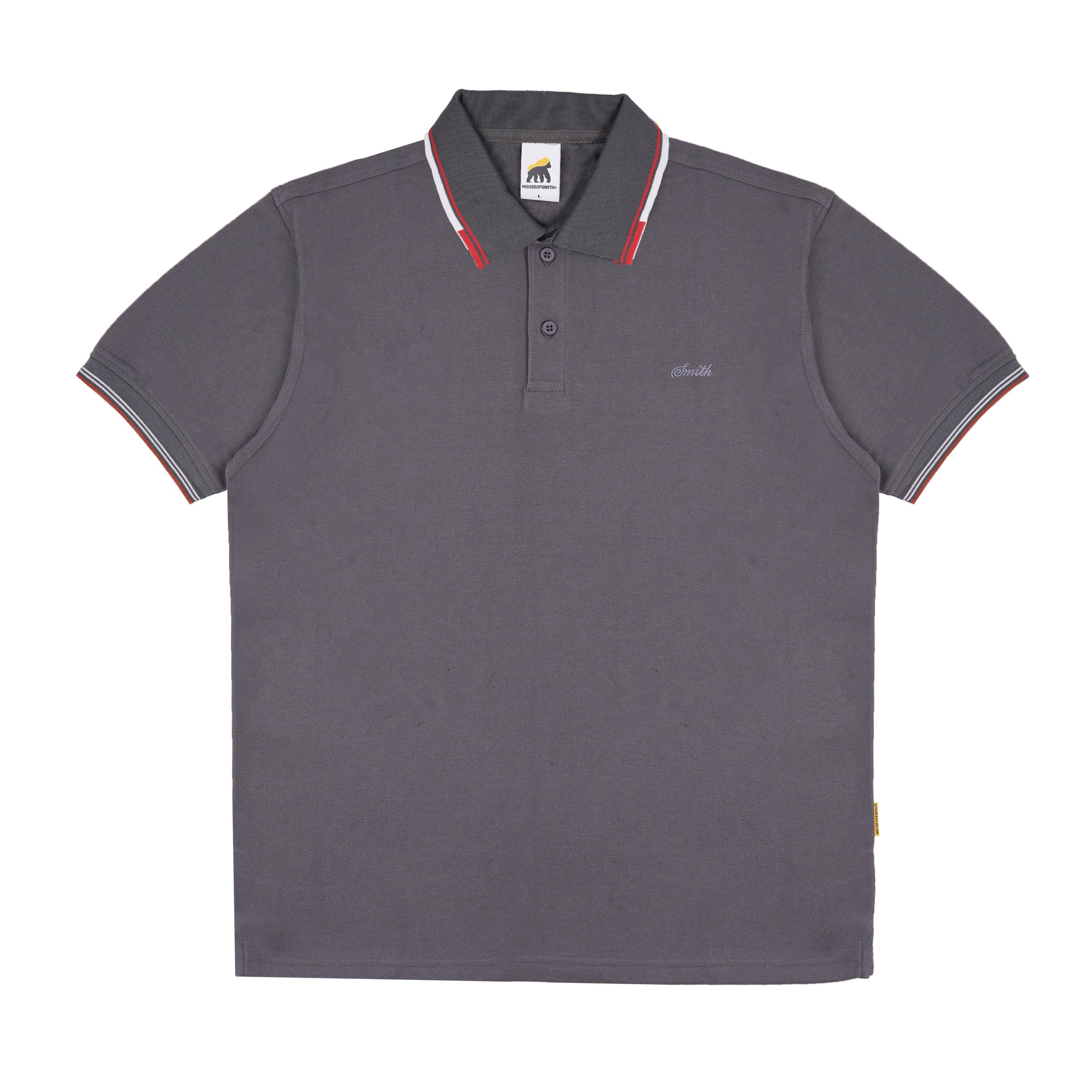 House of Smith Polo Shirt - Shade Polo Shirt Grey - Kaos Polo Pria