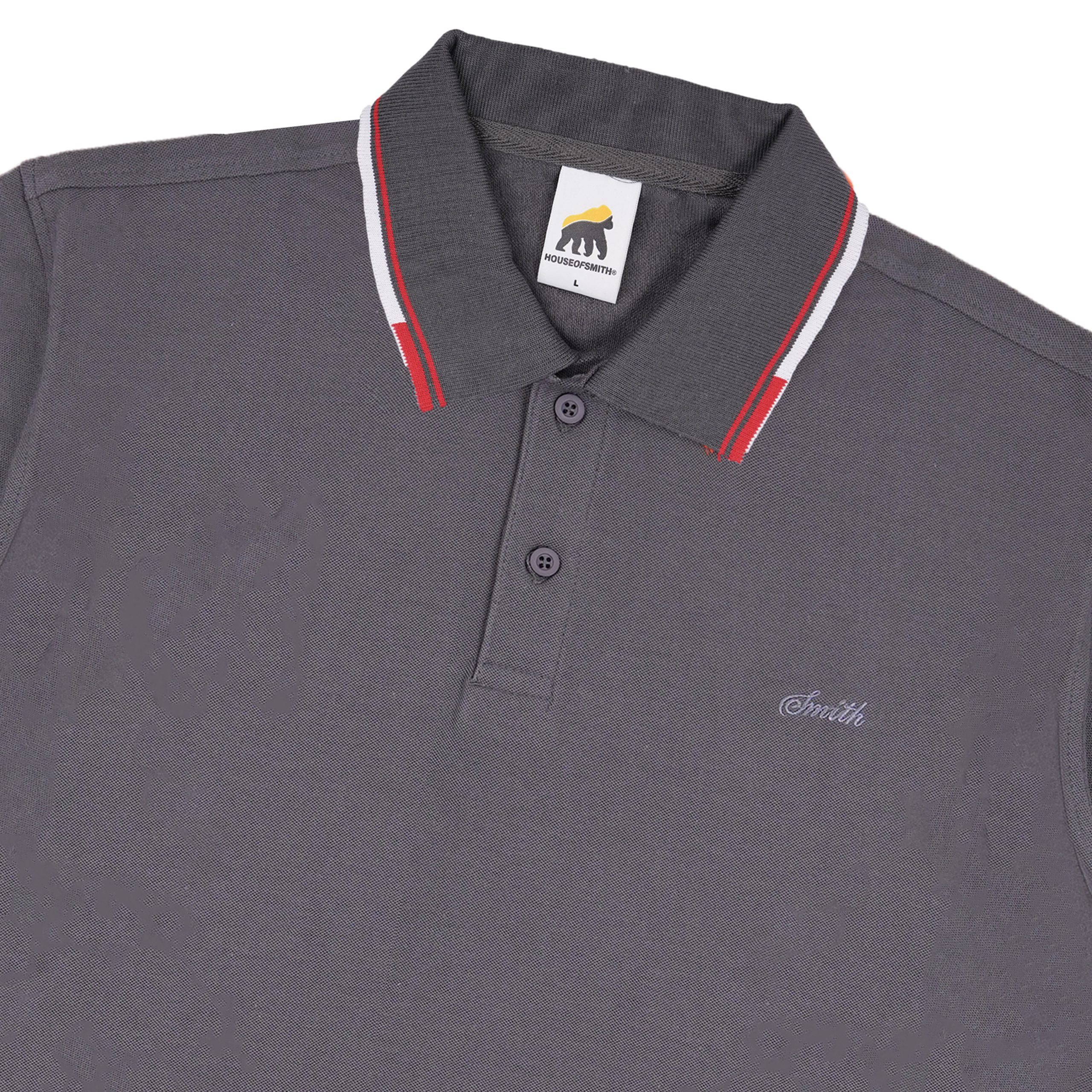 House of Smith Polo Shirt - Shade Polo Shirt Grey - Kaos Polo Pria - Image 2