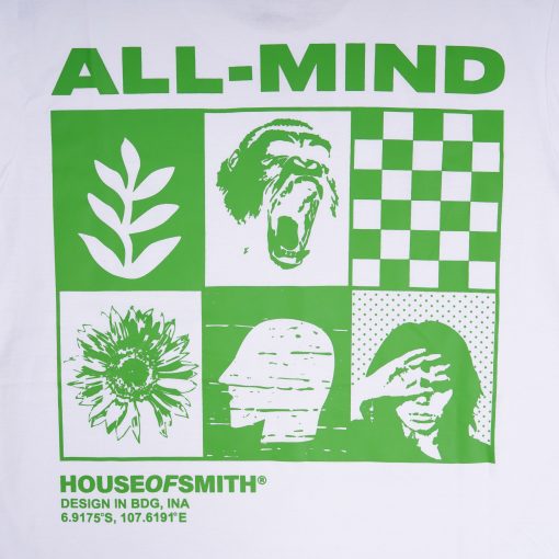 House of Smith Kaos Pria Lengan Pendek - All Mind White - T Shirt - Image 3