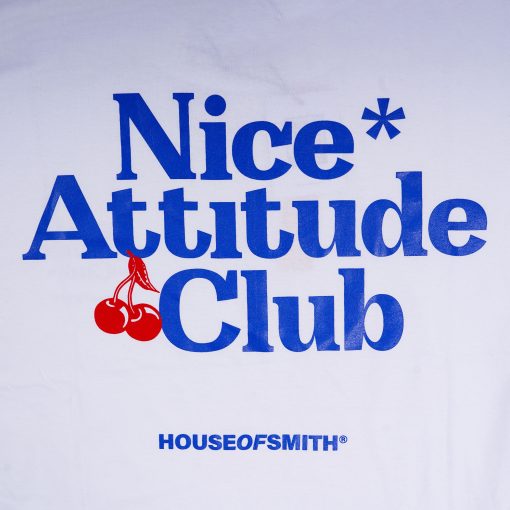 House of Smith Kaos Oversize Pria - Nice Atittude Oversized 16S White #2 - Oversize T Shirt - Image 4