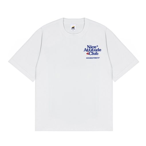 House of Smith Kaos Oversize Pria - Nice Atittude Oversized 16S White #2 - Oversize T Shirt - Image 3