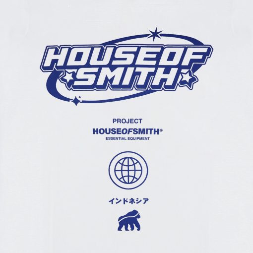 House of Smith Kaos Pria Lengan Pendek - Hos Project White #5 - T Shirt - Image 4