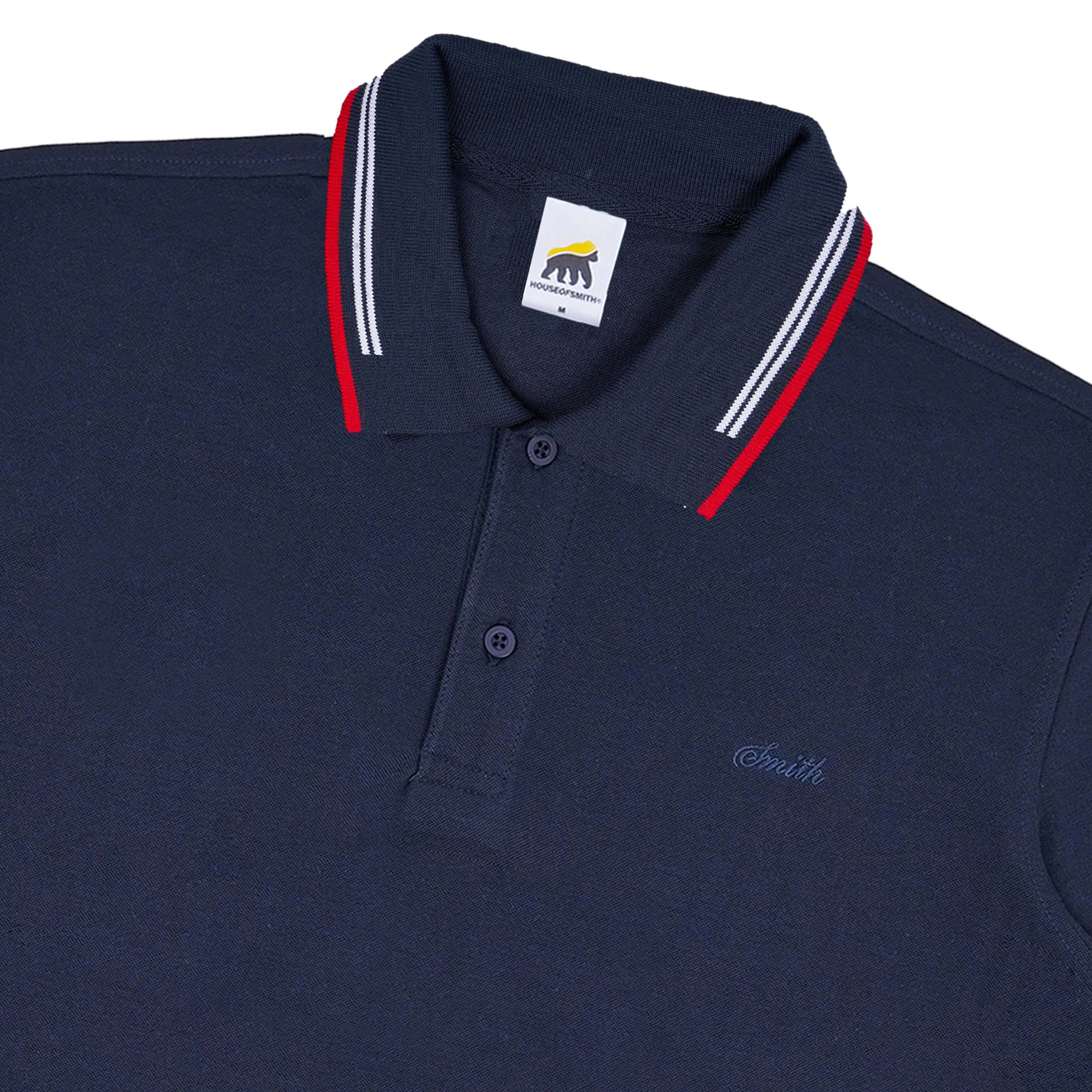House of Smith Polo Shirt - Crimson Polo Shirt Navy - Kaos Polo Pria - Image 2