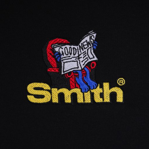 House of Smith Sweater Crewneck Oversize Pria - Good News Oversize Crewneck Black - Image 2