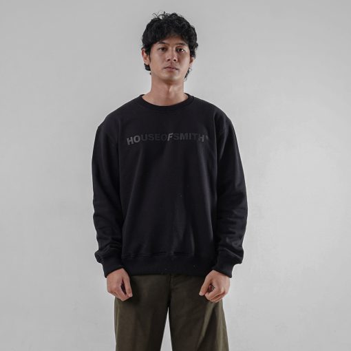 House of Smith Sweater Crewneck Pria - Hidden Black Crewneck Regular - Image 4