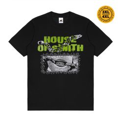 House of Smith Kaos Pria Lengan Pendek - Gangsta Regular Black #3 - T Shirt