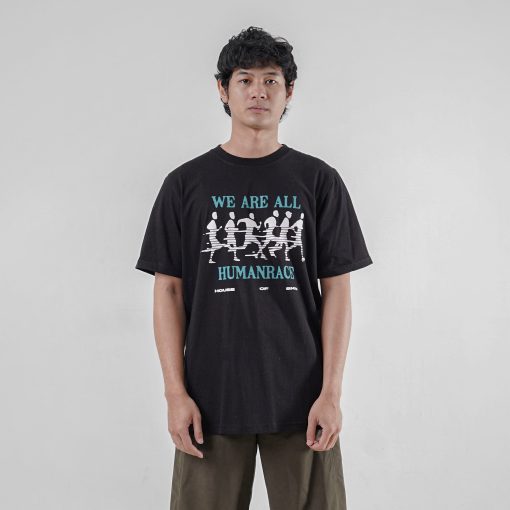 House of Smith Kaos Pria Lengan Pendek - Humanrace Black Tshirt #2 - T Shirt - Image 4