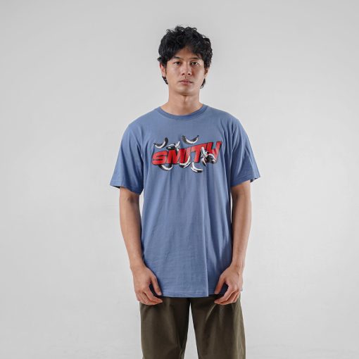 House of Smith Kaos Pria Lengan Pendek - Banafly Regular Mineral Blue - T Shirt - Image 4