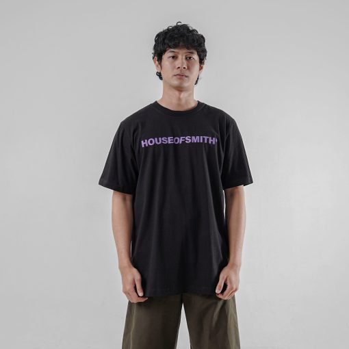 House of Smith Kaos Pria Lengan Pendek - Hos Hidden Purple Regular Black - T Shirt - Image 4