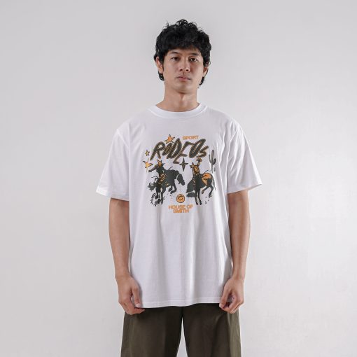 House of Smith Kaos Pria Lengan Pendek - Rodeos Tshirt White - T Shirt - Image 4