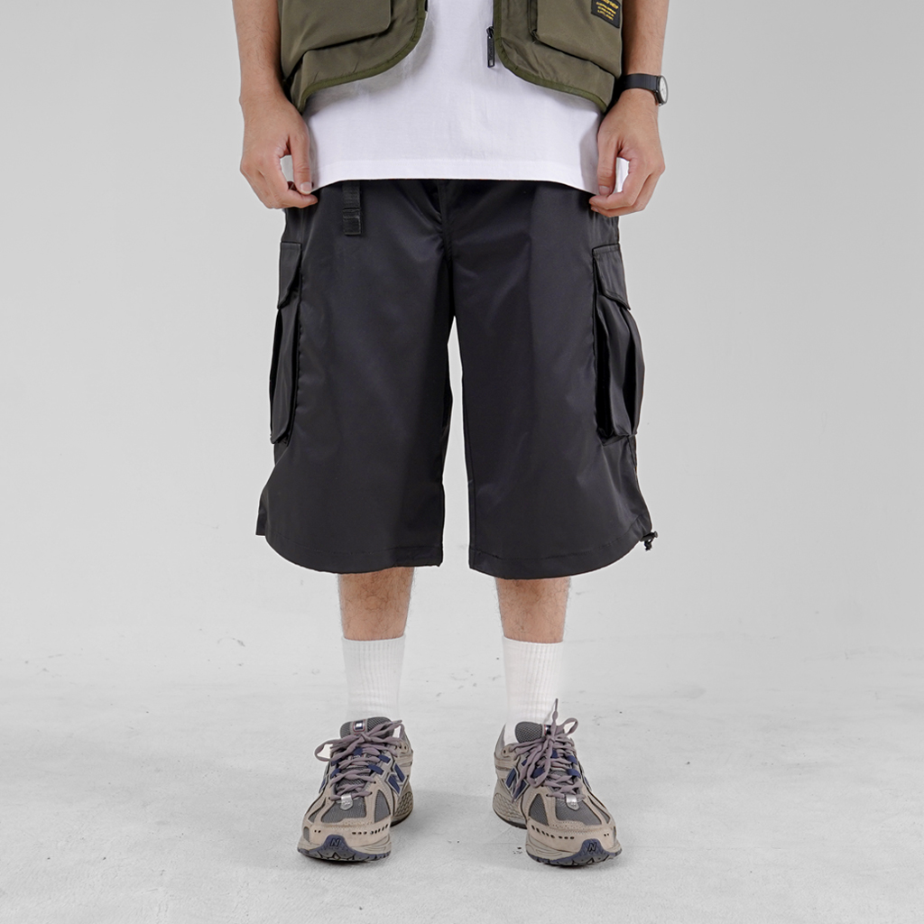 House of Smith Celana Cargo Pendek Pria - Recon Short Baggy Pants Black - Cargo Short Pants