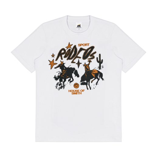 House of Smith Kaos Pria Lengan Pendek - Rodeos Tshirt White - T Shirt