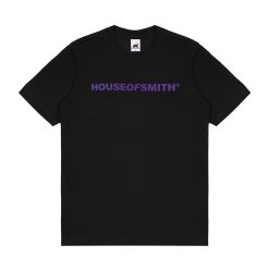 House of Smith Kaos Pria Lengan Pendek - Hos Hidden Purple Regular Black - T Shirt