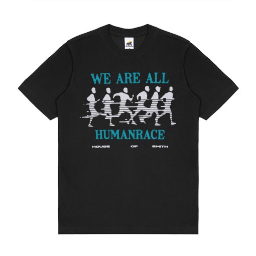 House of Smith Kaos Pria Lengan Pendek - Humanrace Black Tshirt #2 - T Shirt
