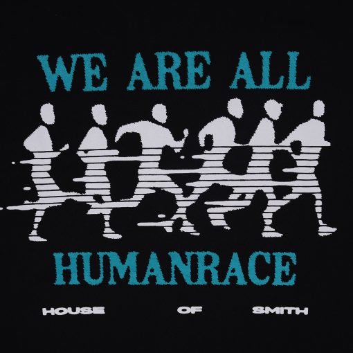 House of Smith Kaos Pria Lengan Pendek - Humanrace Black Tshirt #2 - T Shirt - Image 2