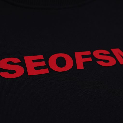 House of Smith Sweater Crewneck Pria - Hidden Red Crewneck Black Regular - Image 3