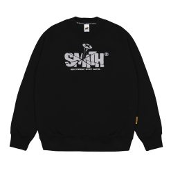 House of Smith Sweater Crewneck Pria - Crack Crewneck Black