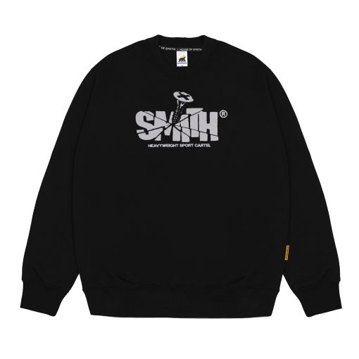House of Smith Sweater Crewneck Pria - Crack Crewneck Black