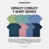 House of Smith Kaos Henley Pria Lengan Pendek - Comley Tshirt - T Shirt Short Henley
