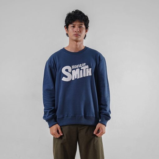 House of Smith Sweater Crewneck Pria - Founder Blue Crewneck Regular - Image 4