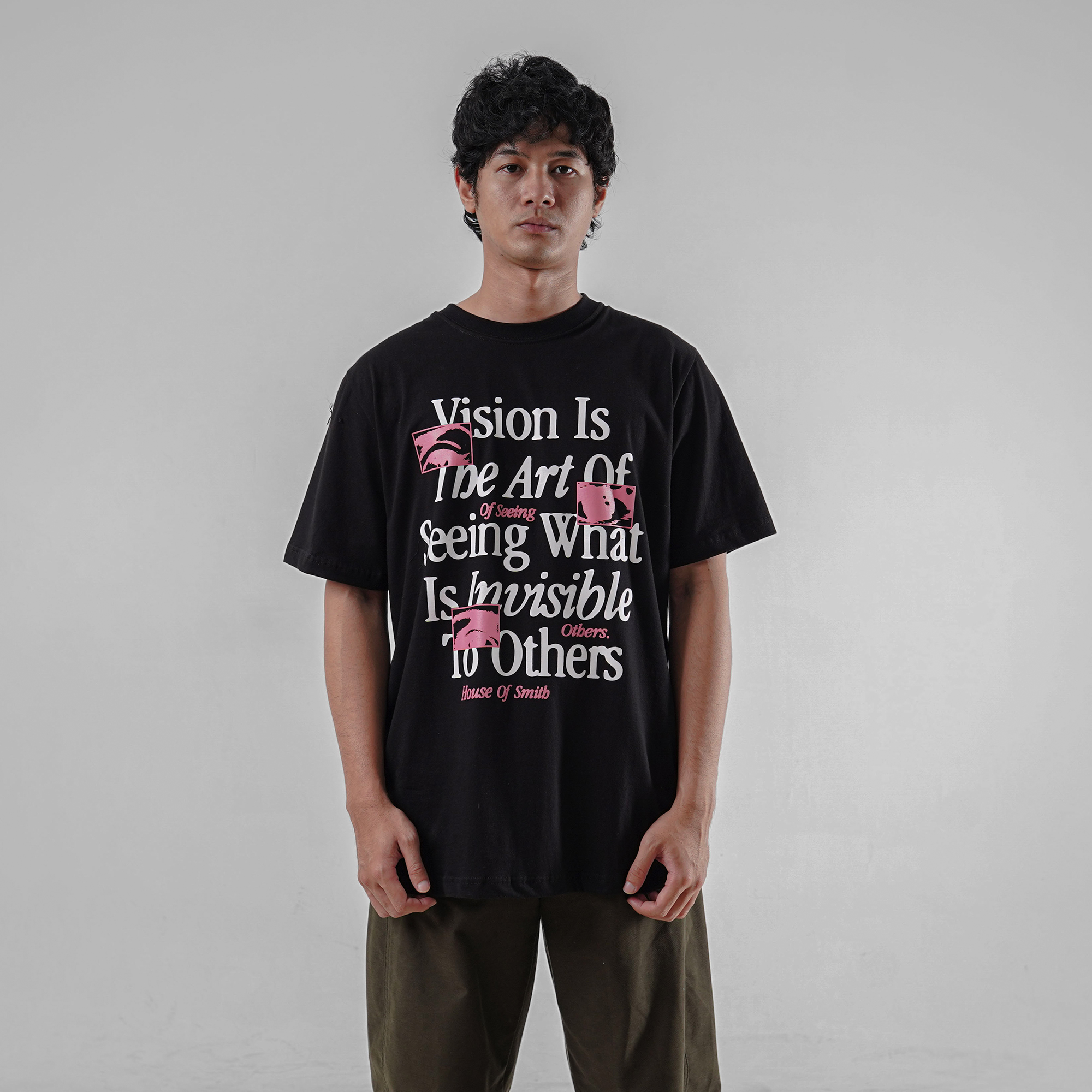 House of Smith Kaos Pria Lengan Pendek - Art Of Vision Black Tshirt - T Shirt - Image 4