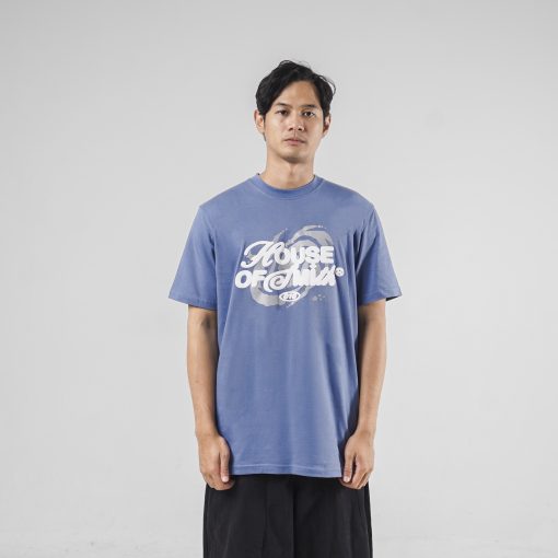 House of Smith Kaos Pria Lengan Pendek - Vortex Mineral Blue Tshirt - T Shirt - Image 4
