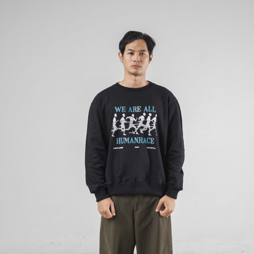 House of Smith Sweater Crewneck Pria - Humanrace Black Crewneck - Image 4