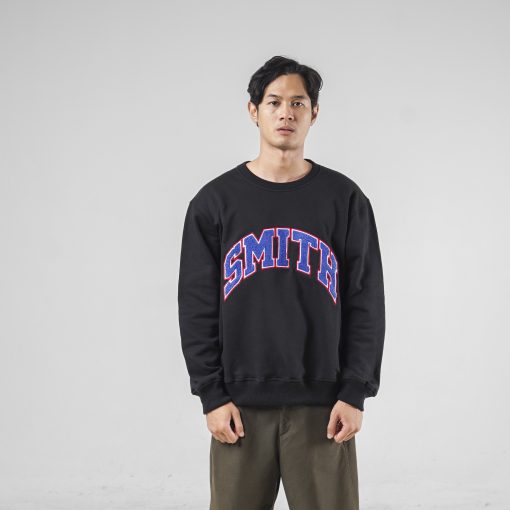 House of Smith Sweater Crewneck Pria - Towels Embroidery Crewneck Black - Image 4