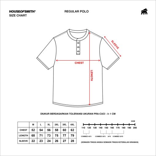House of Smith Kaos Henley Pria Lengan Pendek - Comley Tshirt - T Shirt Short Henley - Image 5