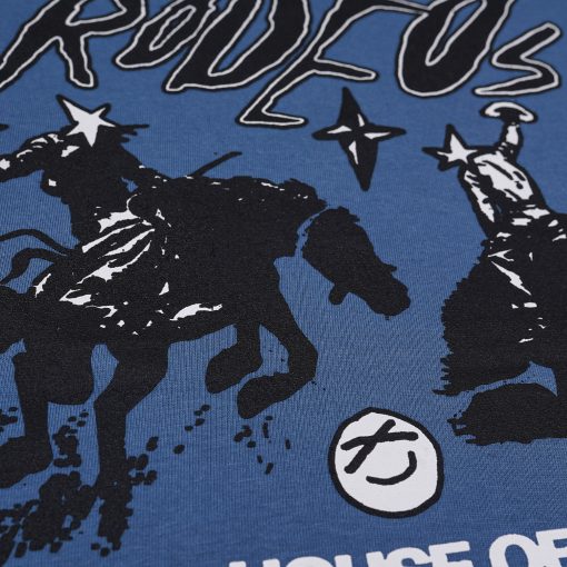 House of Smith Kaos Pria Lengan Pendek - Rodeos Tshirt Mineral Blue - T Shirt - Image 3