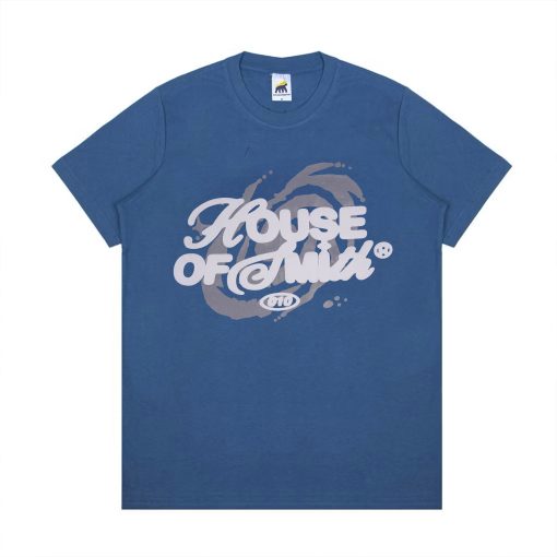 House of Smith Kaos Pria Lengan Pendek - Vortex Mineral Blue Tshirt - T Shirt