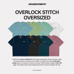 House of Smith Kaos Oversize Pria - Overlock Stitch Oversized Tshirt - Oversize T Shirt