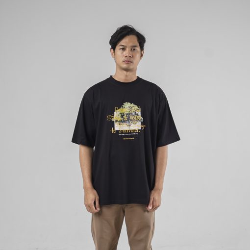 House of Smith Kaos Oversize Pria - Unstress Oversize Black Tshirt - Oversize T Shirt - Image 3