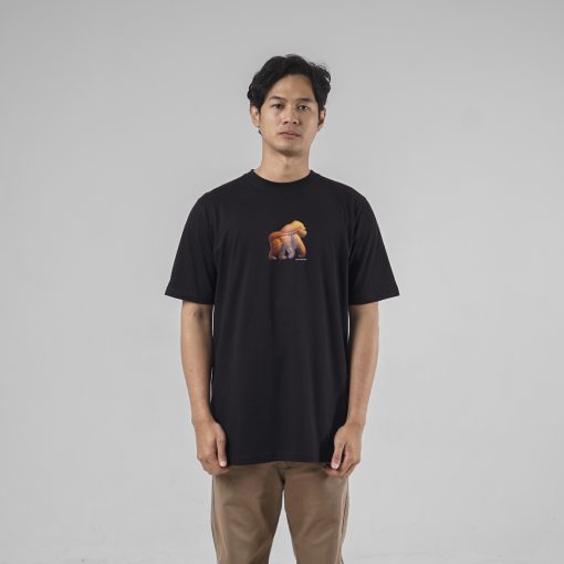 House of Smith Kaos Pria Lengan Pendek - Plush Logo Regular Black - T Shirt - Image 3