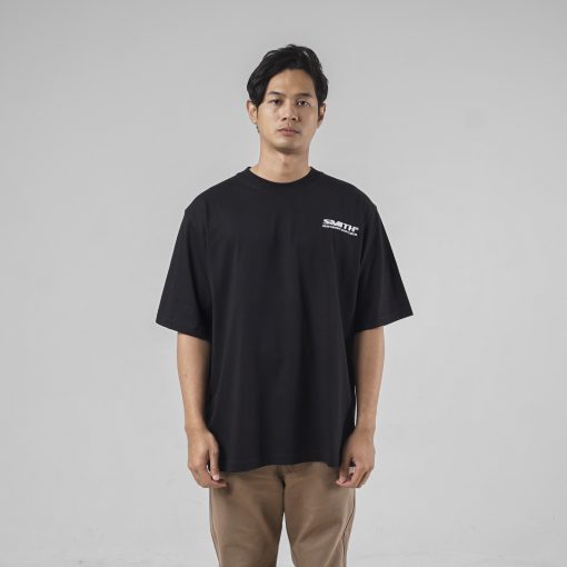 House of Smith Kaos Oversize Pria - Hsc Embro Oversized Black - Oversize T Shirt - Image 3