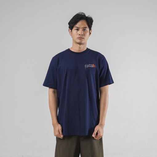 House of Smith Kaos Pria Lengan Pendek - After School Letter Dark Blue - T Shirt - Image 6