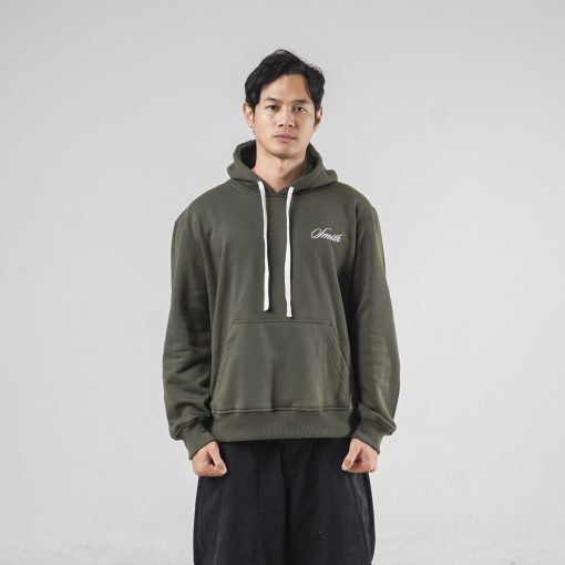 House of Smith Sweater Hoodie Pria - Letter Smith Hoodie Army - Image 3