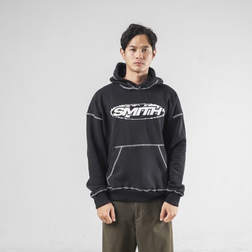House of Smith Sweater Hoodie Oversize Pria - S World Hoodie Black #2 - Image 4