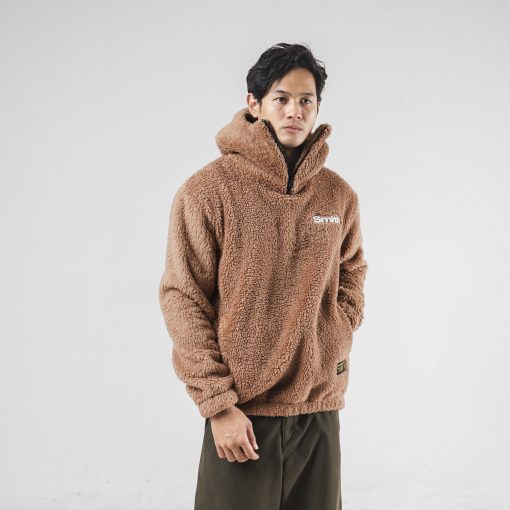 House of Smith Sweater Hoodie Oversize Halfzip Pria - Grin Sherpa Hoodie Oversized #3 - Image 4