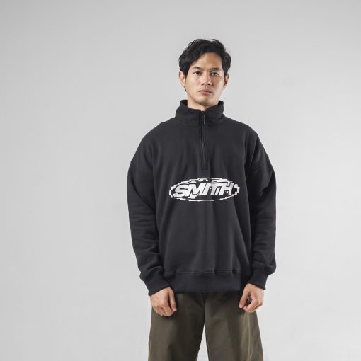 House of Smith Jaket Pria - S World Halfzip Black Oversize - Jacket - Image 4