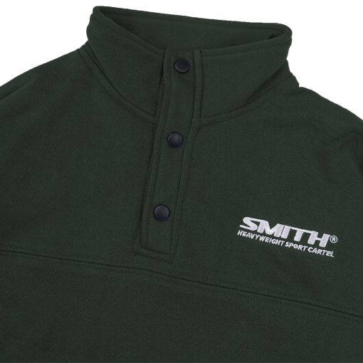 House of Smith Jaket Pria - Ease Mock Neck Pullover Fleece - Half Zipper Jacket - Image 4